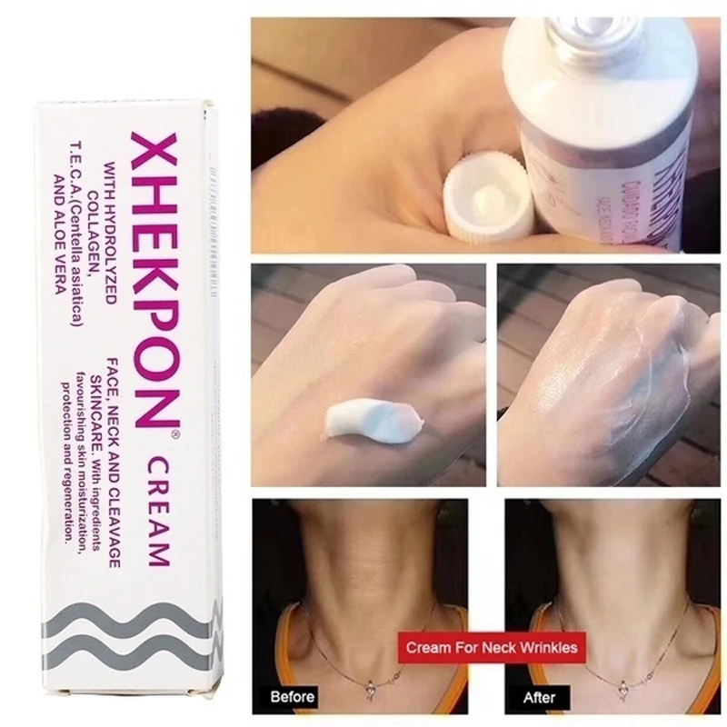 Xhekpon Crema Face Neck Cream 40ml Neckline Wrinkle Smooth Anti Aging Whitening Moisturizing Nourishing Care | Красота и здоровье
