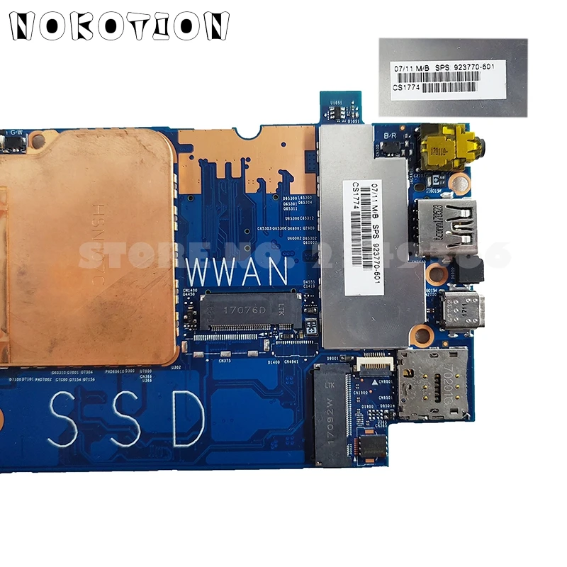 nokotion 923768 601 923768 001 923768 501 6050a2863101 mb a01 for hp x2 1012 g2 laptop motherboard sr342 i5 7200u cpu 8gb ram free global shipping