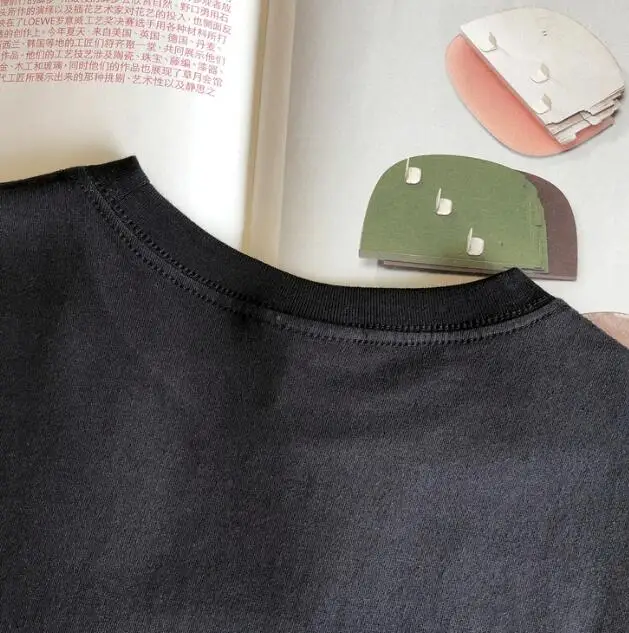 Женская футболка летняя с коротким рукавом принтом смайлика и 2020S черный топ |