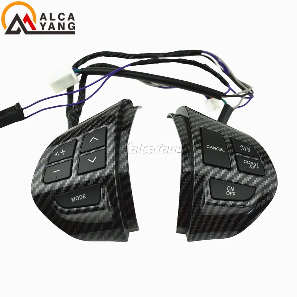 

Переключатель рулевого колеса из углеродного волокна, для Mitsubishi Lancer EX 10, Lancer X, Outlander, ASX, Colt, Pajero Sport