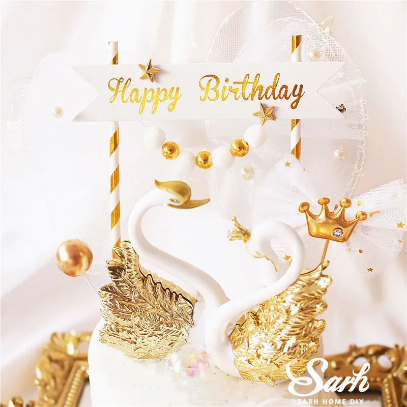 Баннер для украшения торта в виде лебедя | Дом и сад