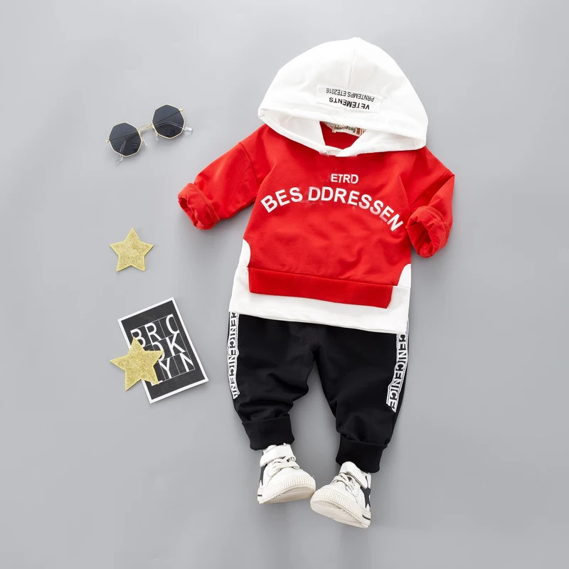 Kid Toddler Boy Sports Suit Clothing Fashion Letter Cute set Baby Set Spring autumn Boys Girls Clothes 1 2 3 4Year | Детская одежда и