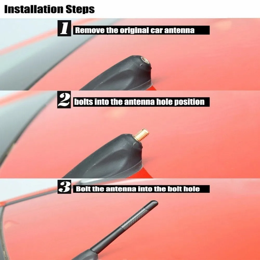 Car Antenna WRC style Carbon Fiber radio fm antena For Subaru XV Forester Outback Legacy Impreza BRZ Tribeca Styling | Автомобили и