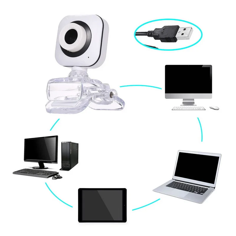 360 Degree Rotation Webcam 12 Million Pixels HD Camera Auto Focus Web Cameras Automatic Color Correction With Microphone | Электроника