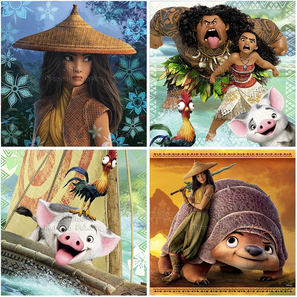 Diamond Painting Disney Dragon Hunting Legend Full Square Round 5D DIY Embroidery Cross Stitch Mosaic Home Decor Gift Handmade