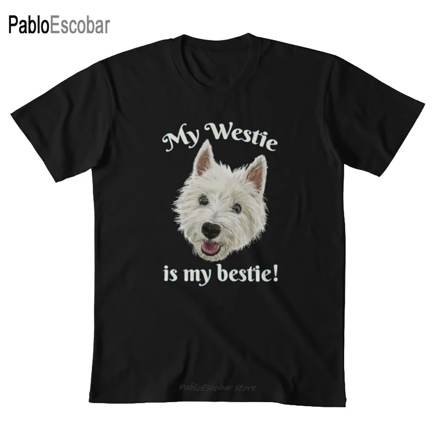 Мой Westie Is My Bestie Смешные терьер футболка westie west highland порода щенка домашних