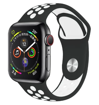 28 Band for Apple Watch 5 4 3 2 1 42MM 38MM soft Breathable strap Silicone Sports bands for Nike+ Iwatch series 5 4 3 40mm 44mm - Цвет ремешка: 28