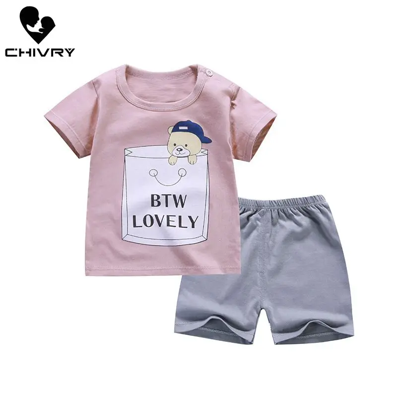 Новинка 2020 комплекты детской одежды для мальчиков летняя Милая футболка с