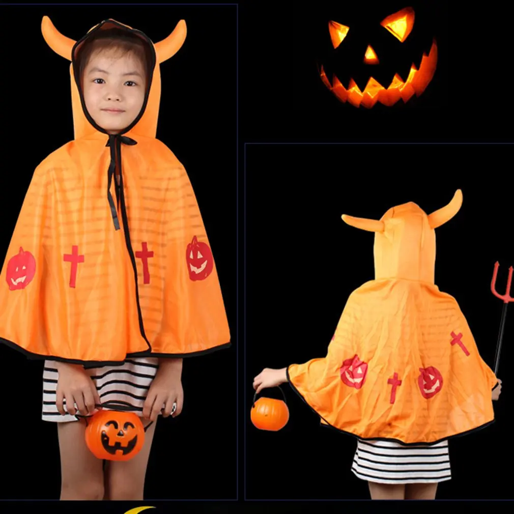 Товары для Хэллоуина реквизит косплея детский плащ с рогами дьявола рожковый |