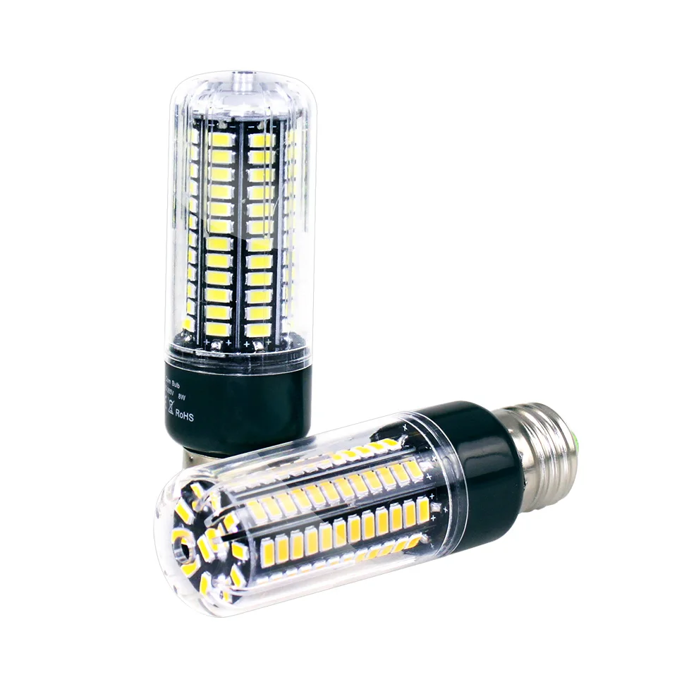 

Светодиодный лампочка «Кукуруза» 5736 Φ 28 40 72 108 132 156 LED s 220V ампульная лампочка для люстры, домашнее освещение E14 E27, Холодный/теплый белый свет