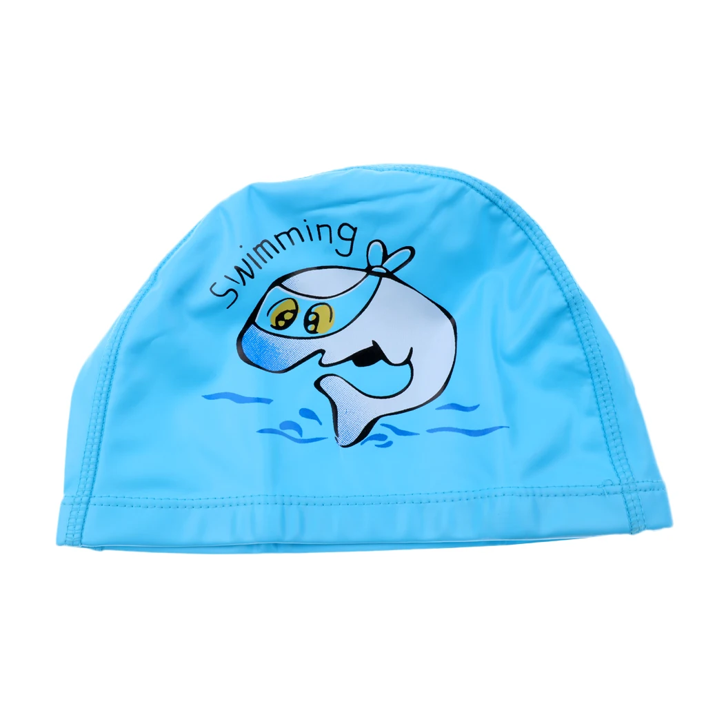 

Durable Kids Cartoon Dolphin Waterproof Water Sports Swimming Swim Hat