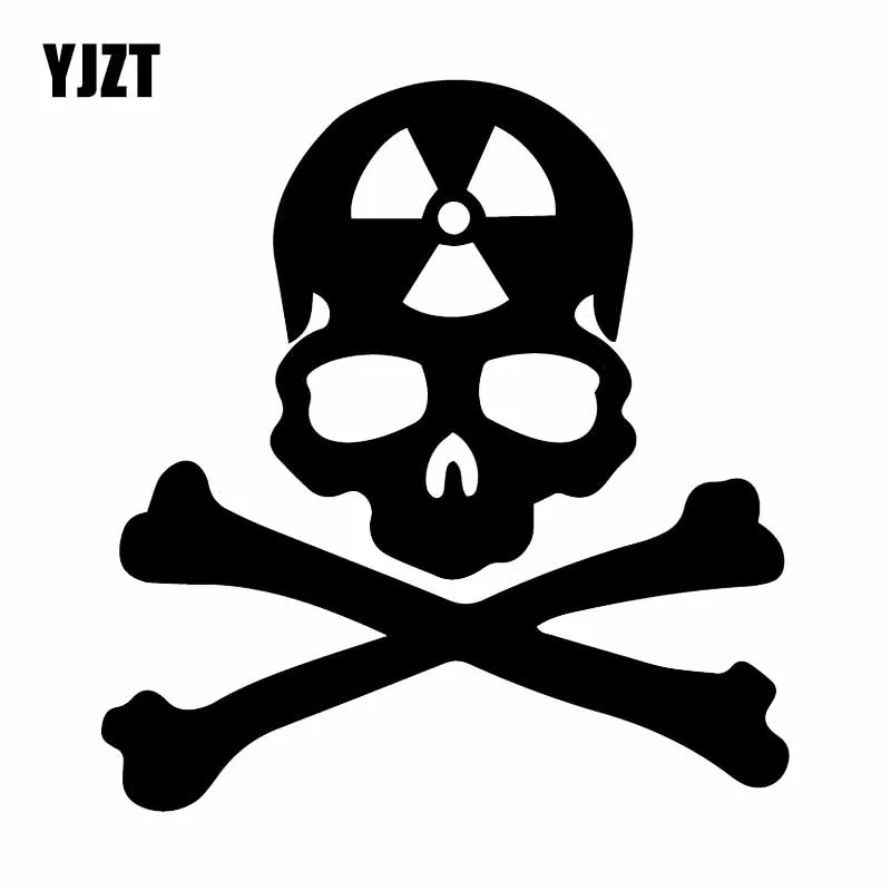 YJZT X см смешная виниловая наклейка для автомобиля с черепом декоративная заднего