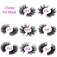 wholesale eyelashes 10203050100 pairs 3d mink lashes bulk dramatic thik long 25mm false eyelashes makeup mink lashes