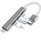 Мини-Разветвитель USB 3,0, 4 порта, USB 3,0