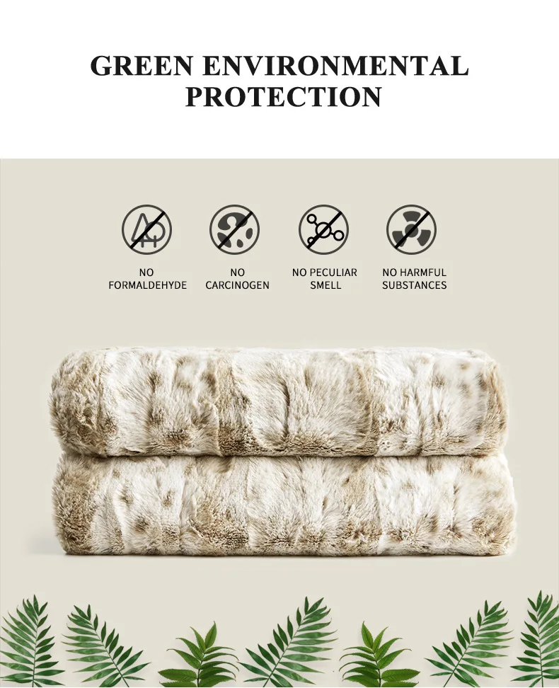 

New Thick White Leopard Blanket Family Must-have Double Siesta Warm Kneepad Blanket Winter Comfortable Blanket 150x200cm