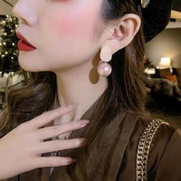 woman european and american exaggerated pearl earrings temperament big pearl earrings high end personality earrings