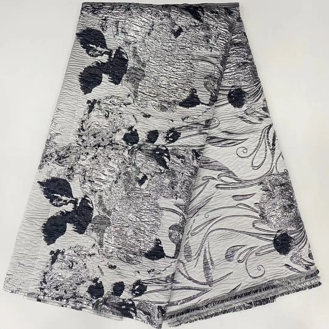 

2021 Высококачественная позолоченная африканская кружевная ткань популярная нигерийская сетчатая кружевная ткань Нигерия свадебное вечернее платье D41731