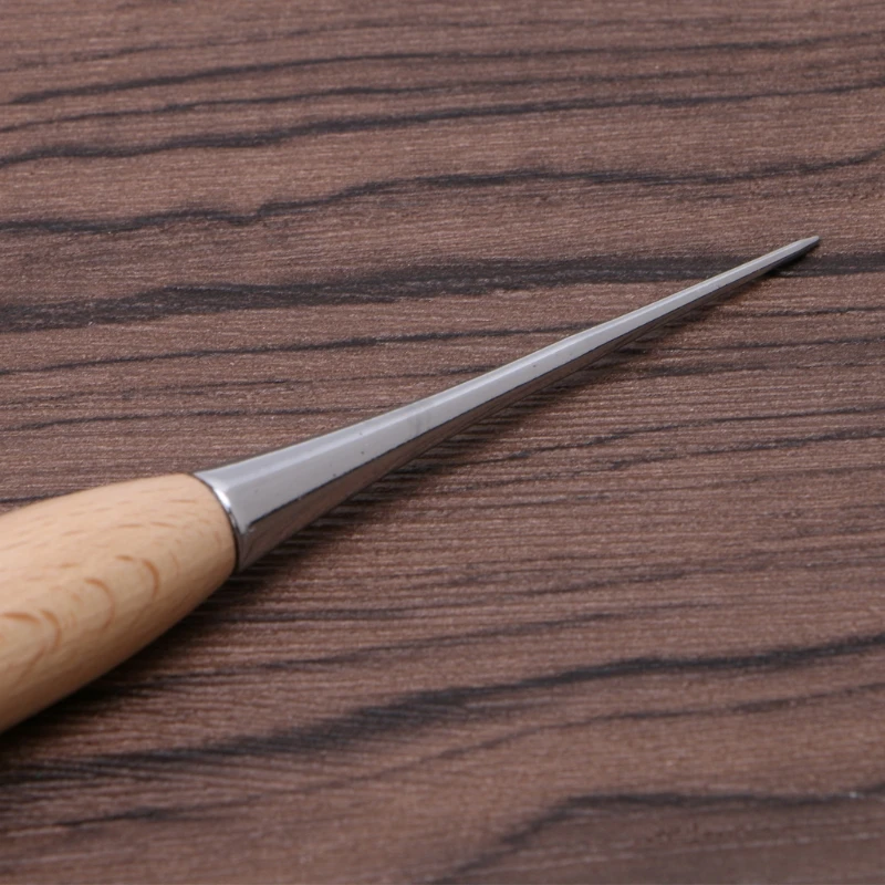 

Leather Craft Awl Tool Hole Maker Wooden Handle Sewing Stitching Punching C90D