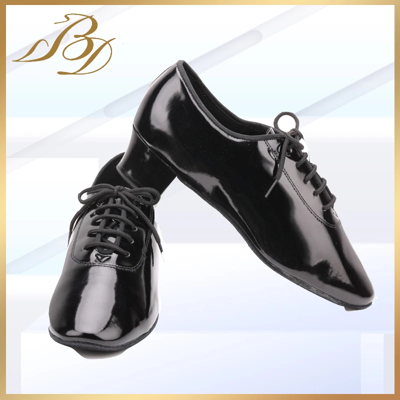 401BD танцевальная обувь для мужчин Туфли латинских танцев стандарт 401 черные