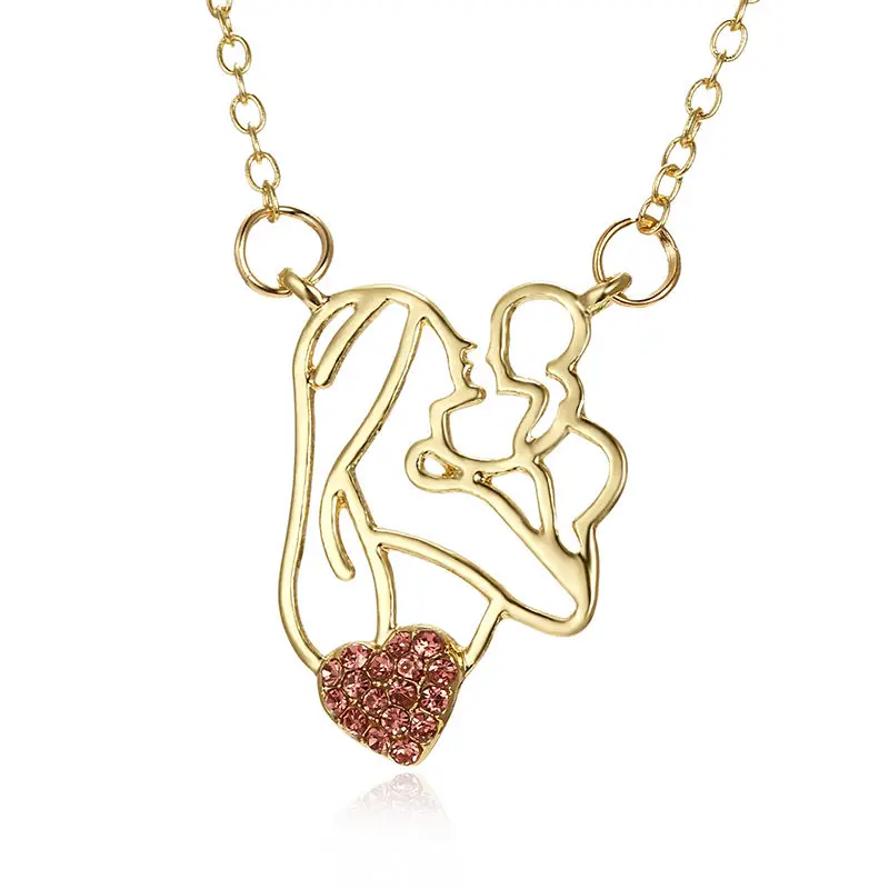 Doreen Box ожерелье золотого цвета для мамы и ребенка светло-розовое сердце со