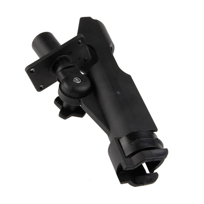 

Adjustable Side Rail Mount Kayak Boat Fishing Rod Holder Tackle Kit Black Dropship