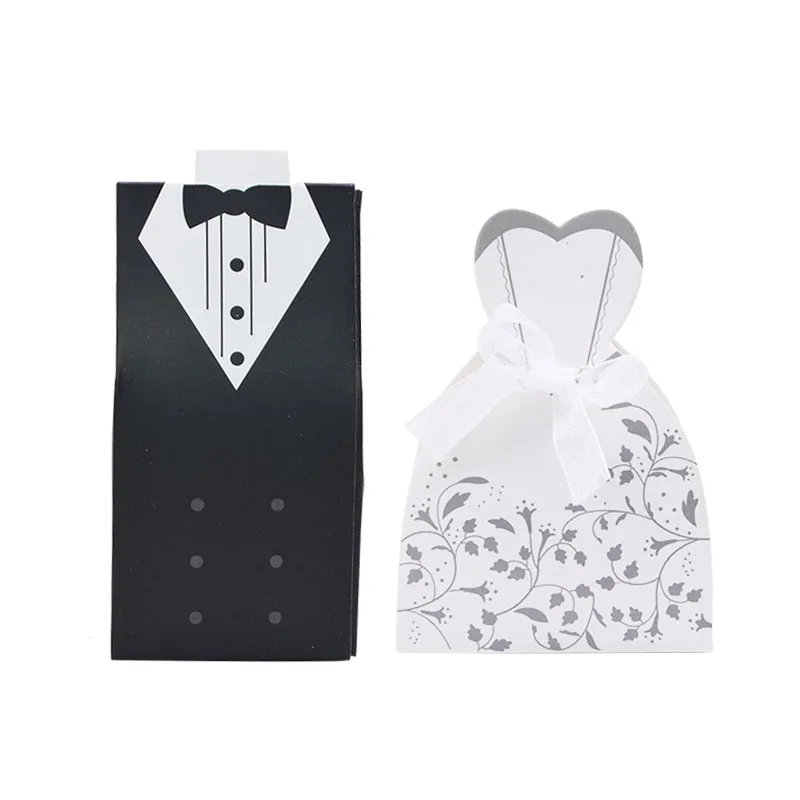 10/20/30 шт платье жениха и невесты креативные бумажные коробки сделай сам свадебные