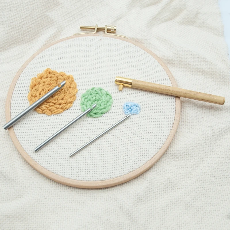 Ручка для вышивания с деревянной ручкой инструмент шитья и ткачества C63B | Дом сад