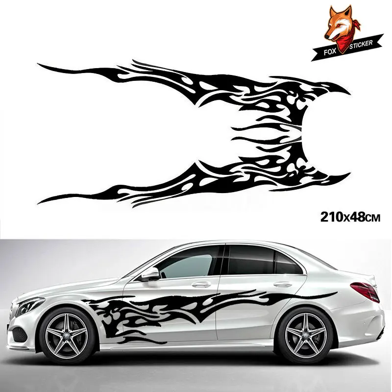 2 шт. всего тела огонь Декор виниловые наклейки на авто Стайлинг Аксессуары для