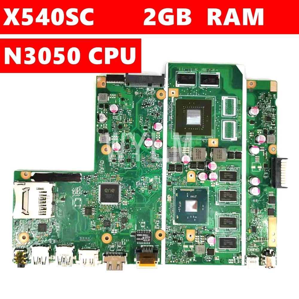 X540SC N3050 CPU 2 Гб RAM материнская плата REV 0 для ASUS X540S ноутбука 90NB0C10 R00010 Бесплатная