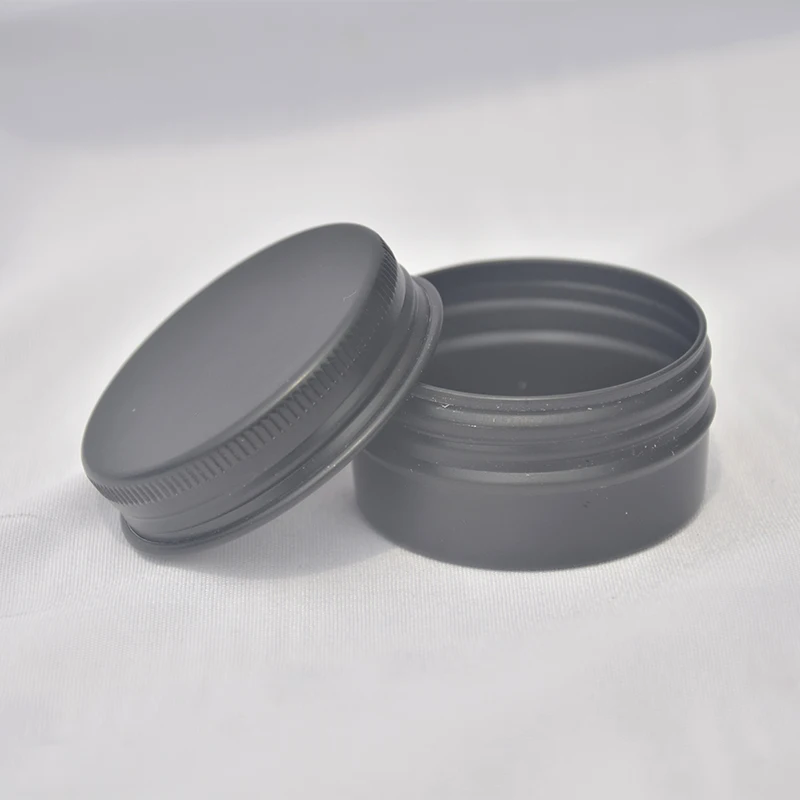 

100pcs 30g Black Cosmetic Aluminum Jar Screw Cap 1OZ Metal Container For Skin Care Cream Bottle Ointment Solid Perfume Pot Tin