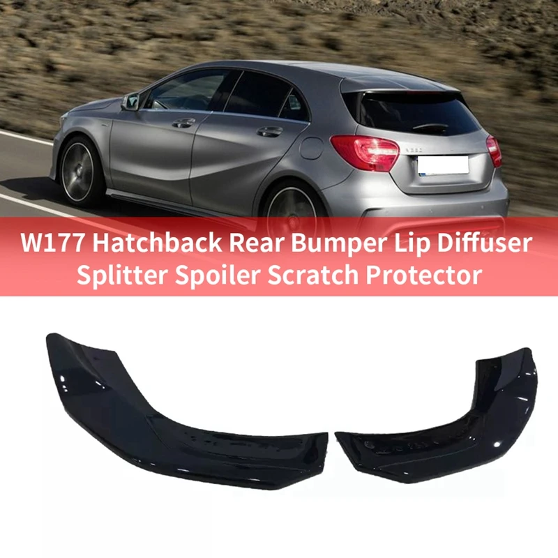 

2Pcs Rear Side Splitters for Mercedes Benz W177 Hatchback Rear Bumper Lip Diffuser Splitter Spoiler Scratch Protector