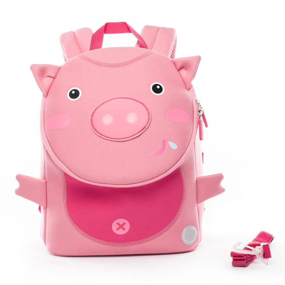 Брендовый модный детский школьный рюкзак Cocomilo для малышей, школьные ранцы с изображением розовой свиньи, детские школьные рюкзаки с милыми ...