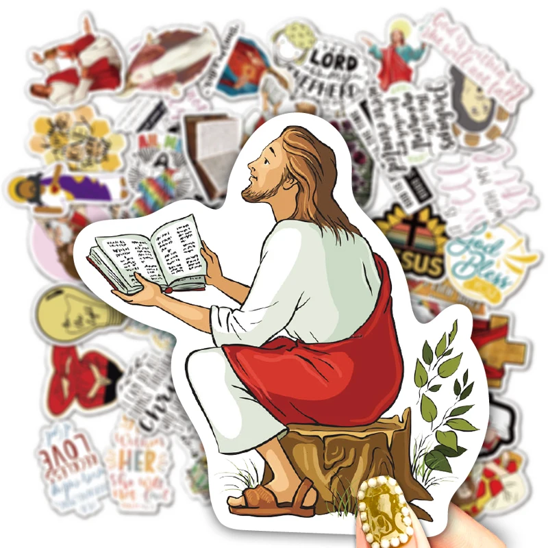 

50Pcs/Set Jesus Stickers For DIY Luggage Phone Laptop Bag Graffiti Stickers Waterproof DIY Decals