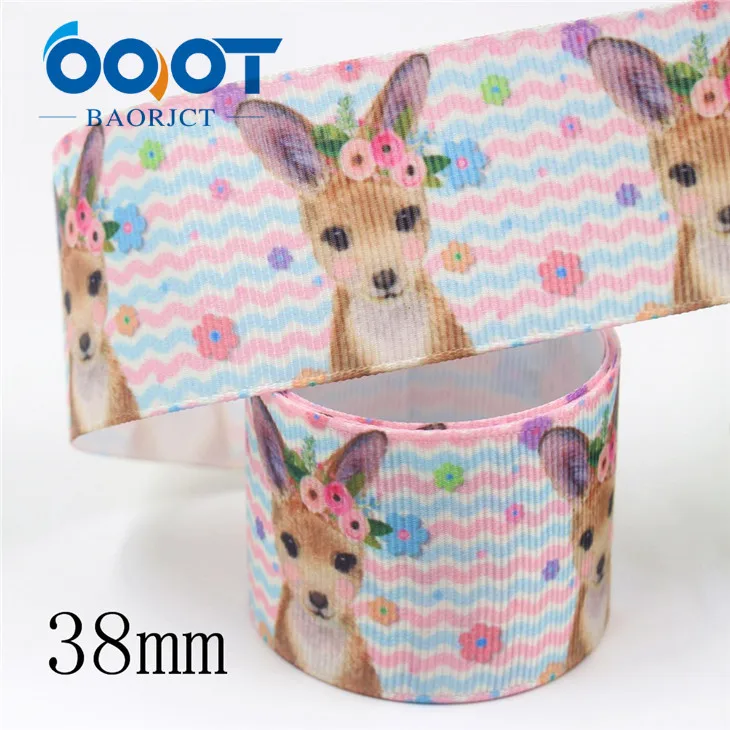 I-19906-2071 OOOT BAORJCT I-19906-2069, 38 мм, 10 ярдов мультфильм тепловой передачи печатных корсажные ленты, одежда лук крышка DIY украшения - Цвет: I-19906-2071