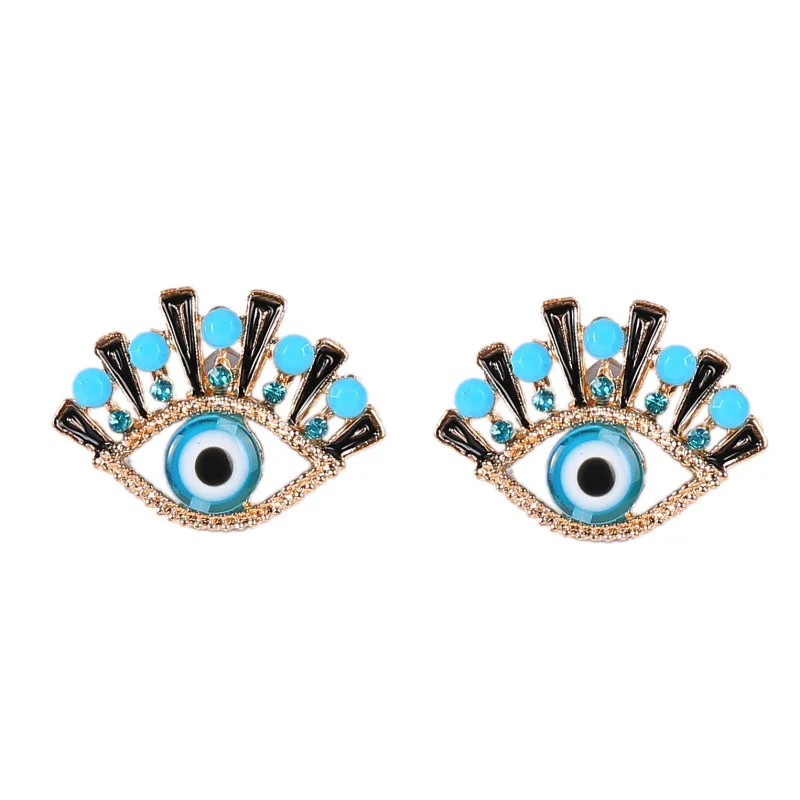 Модные серьги-гвоздики YAOLOGE от сглаза для женщин подарки девочек уникальные