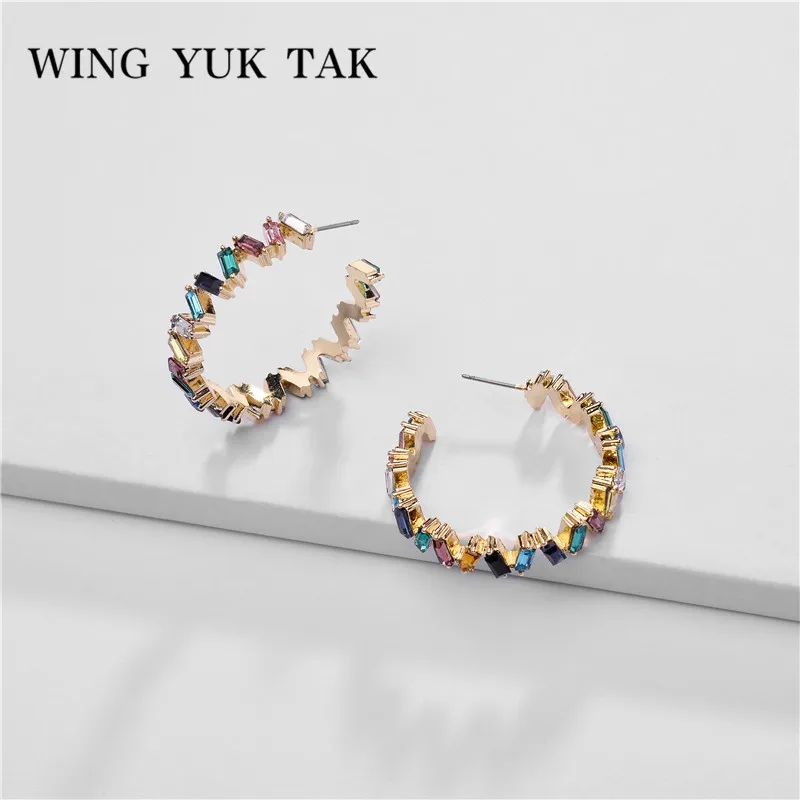 Женские богемные серьги-гвоздики wing yuk tak большие этнические серьги с