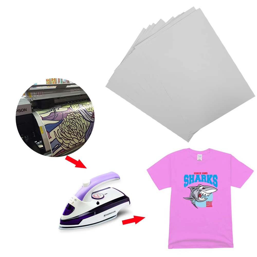 10 шт. бумага A4 для термопереноса самостоятельного изготовления футболок с