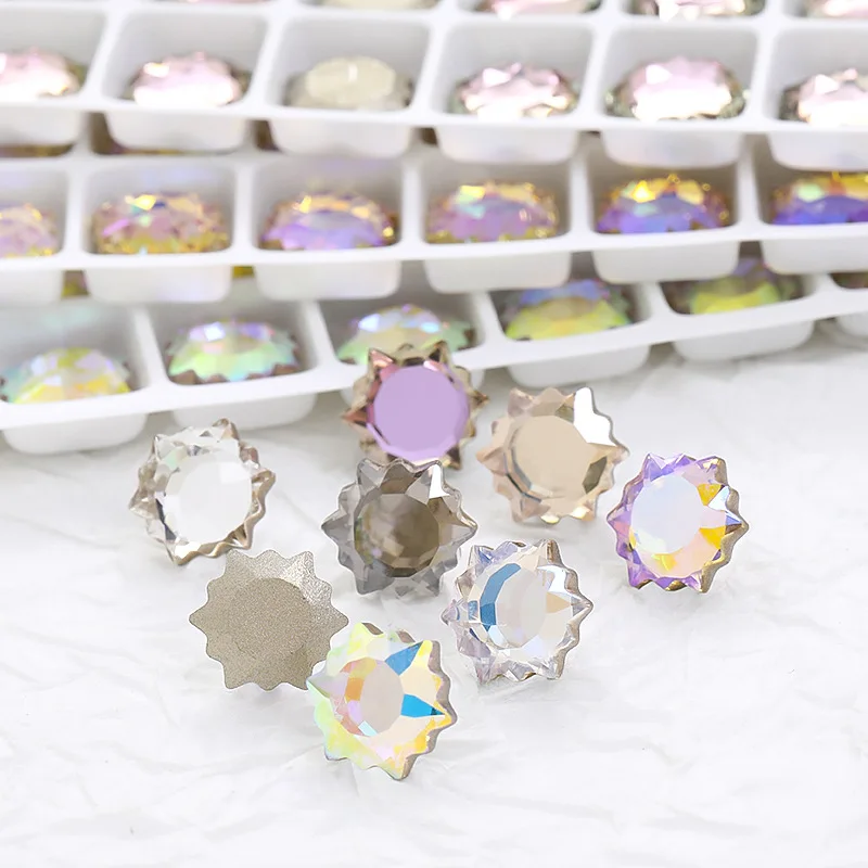 

Новый дизайн, блестящие хрустальные стразы для украшения ногтей, 8 мм, Шестигранная форма, хрустальные стразы, клей на ногтях, стеклянные кристаллы