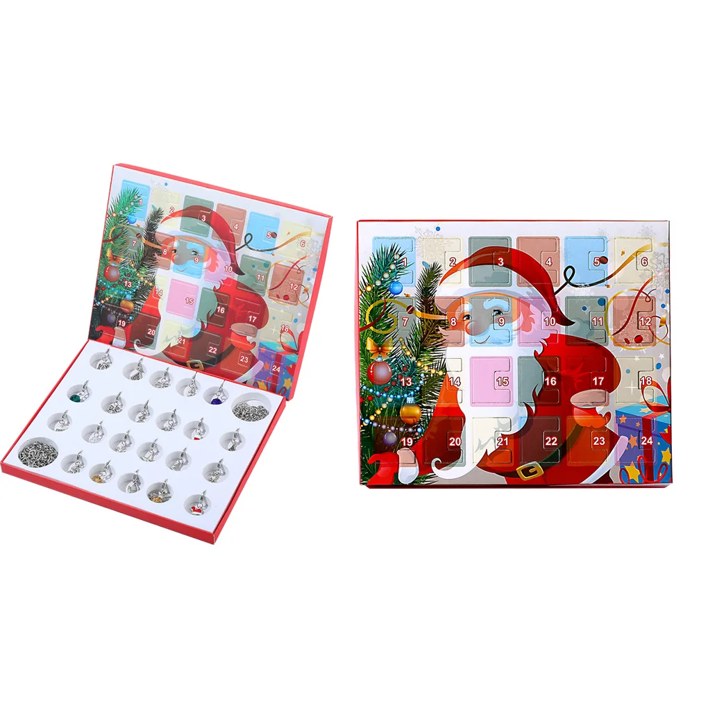 

Календарь для детей «сделай сам», модные ювелирные украшения, календари для Адвента, браслеты с шармами, ожерелье, Рождественская Подарочна...