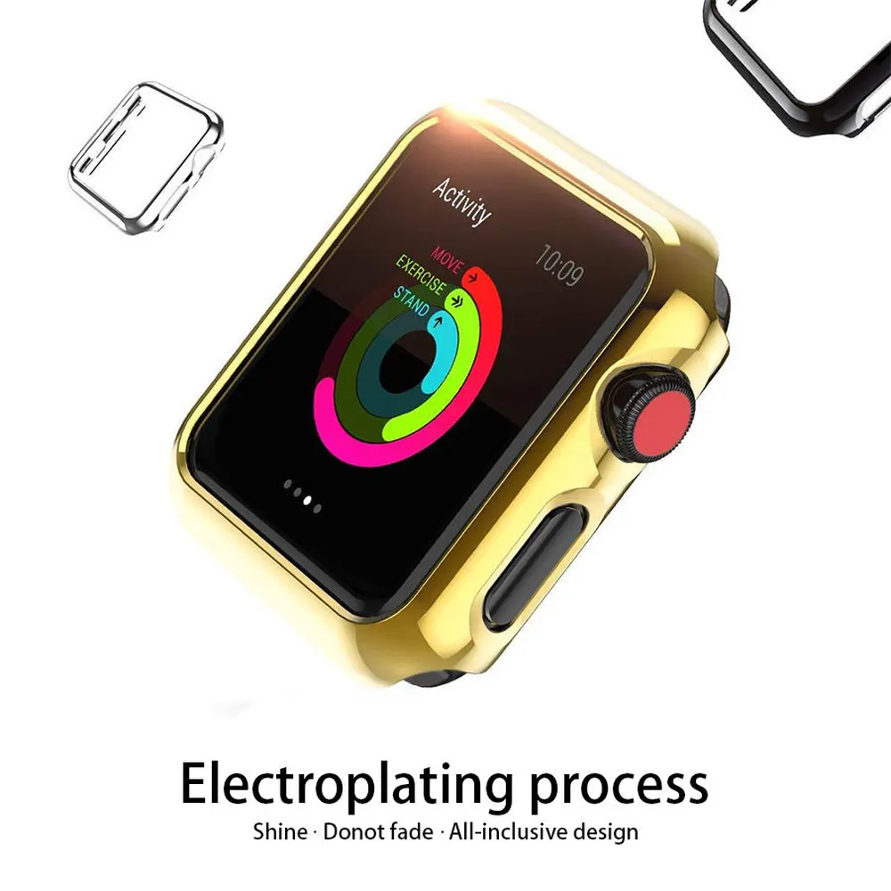 Aniyoh полный Чехол для экрана Apple Watch 40 мм 44 PC покрытый защитный чехол iWatch 38 42 серии 4 3