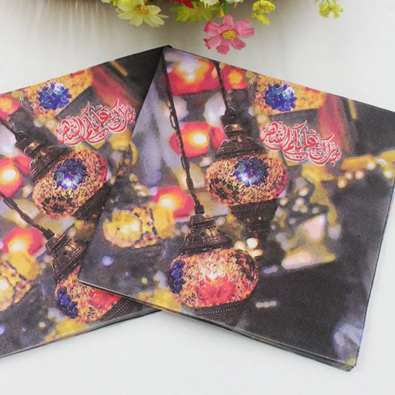Мусульманская салфетка 20 шт./компл. Рамадан Средний Восток арабвечерние поставка