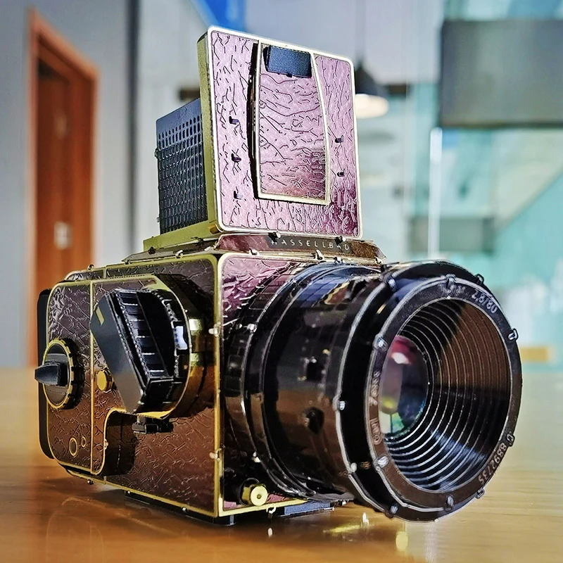

3D Metal Puzzle Vintage Cameras 503CW model KITS Assemble Jigsaw Puzzle Gift Toys For Children