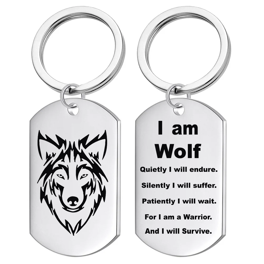 Wolf Military Dog Tag Pendant Necklaces for Men Team Fight Jewelry with Stainless Steel Metal цепь цепи на шею чокер |