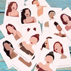 Серьги-гвоздики, 6 х 9 см, 100 шт.лот