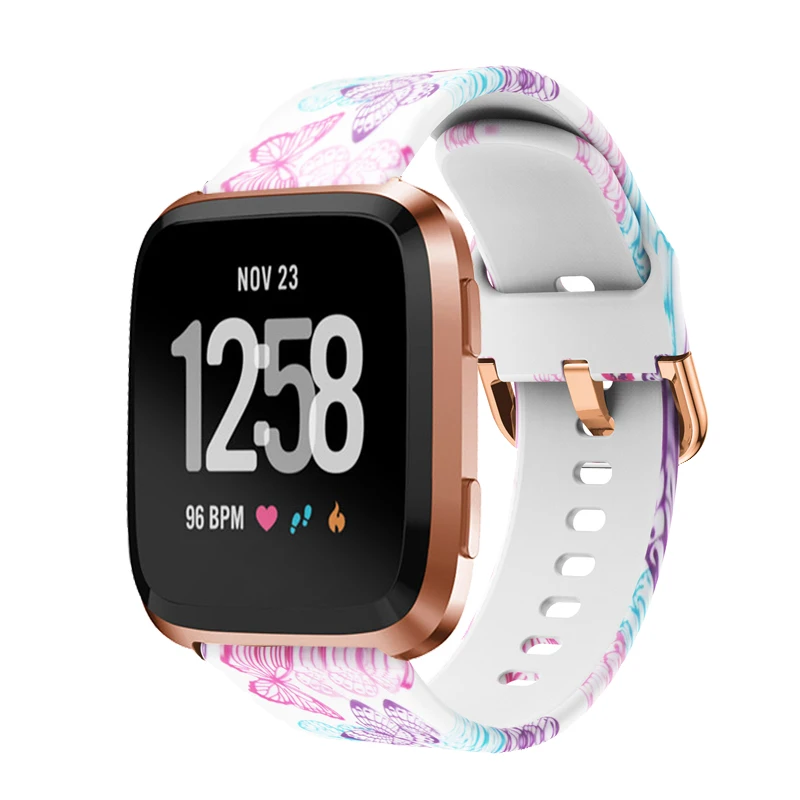 Ремешок спортивный для наручных часов Fitbit Versa 2 сменный Силиконовый Браслет