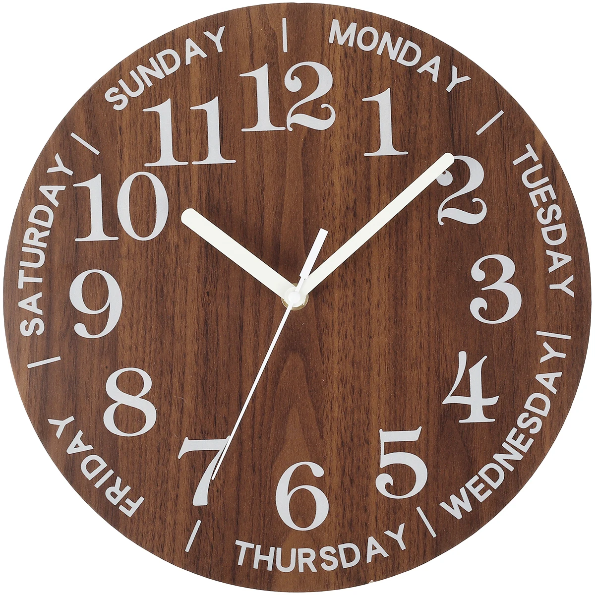 

Новинка, Светящиеся Настенные часы 12 дюймов, деревянные тихий свет в темноте, скандинавские модные настенные часы, не тикающие часы с ночным...