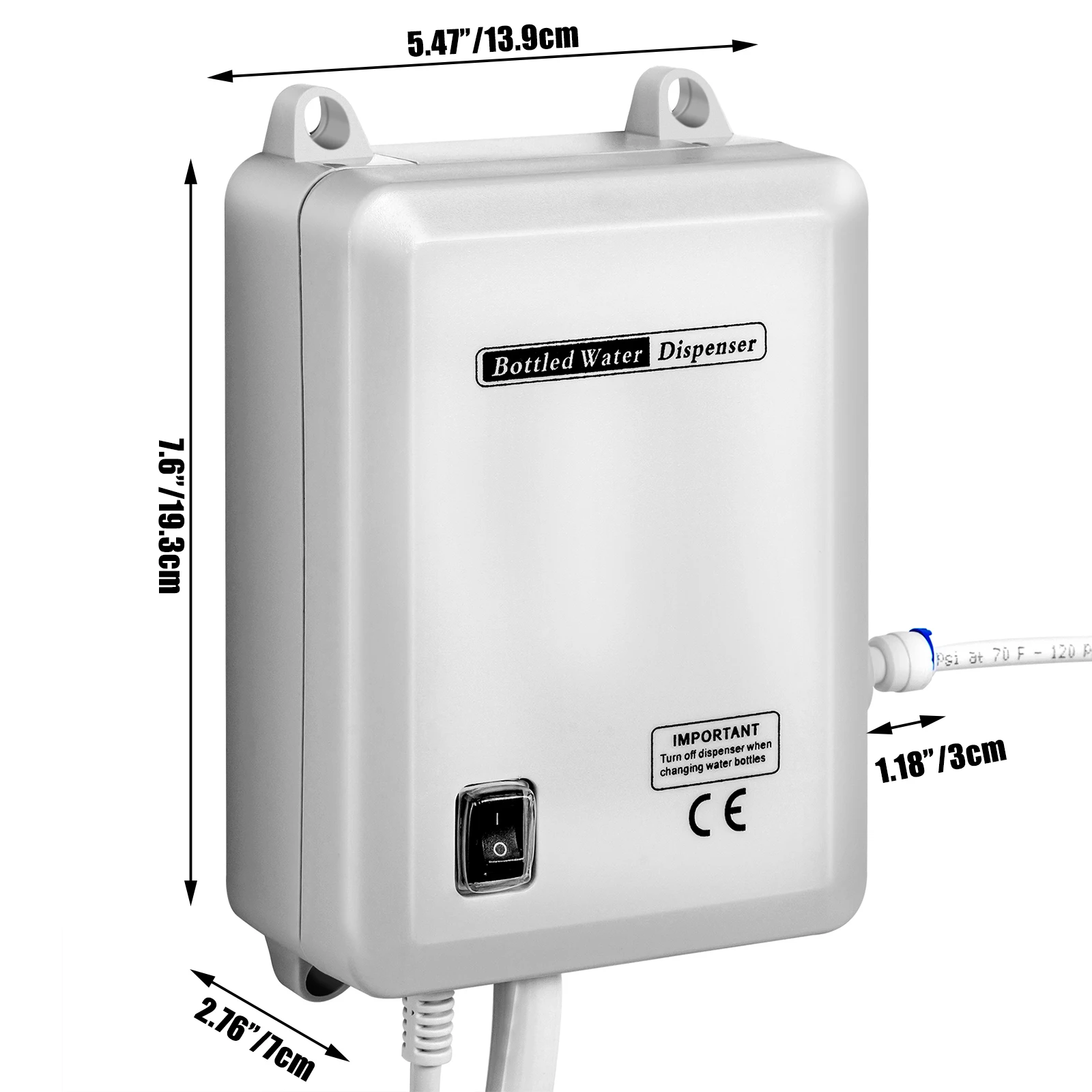 

VEVOR Bottled Water Dispensing Pump System Large Flow Rate with Single Outlet and Inlet Providing Hot or Chilled Water Anytime