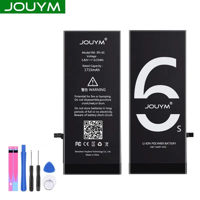 Оригинальный аккумулятор для телефона JOUYM iPhone 6 6S 7 8 5S 5 SE plus сменная качественная