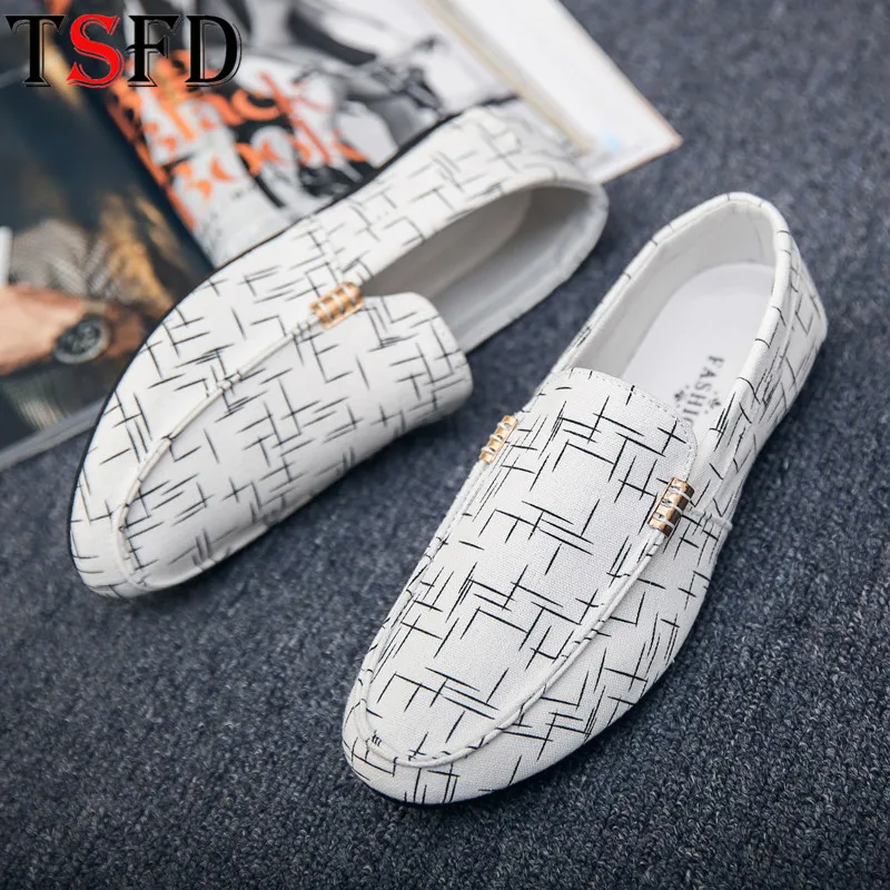 

Кроссовки мужские легкие без шнуровки, модные холщовые лоферы, низкая подошва, летняя обувь, белые, Y18