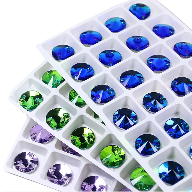 Пришивные стразы для одежды плоские стеклянные камни рукоделия и пришивные
